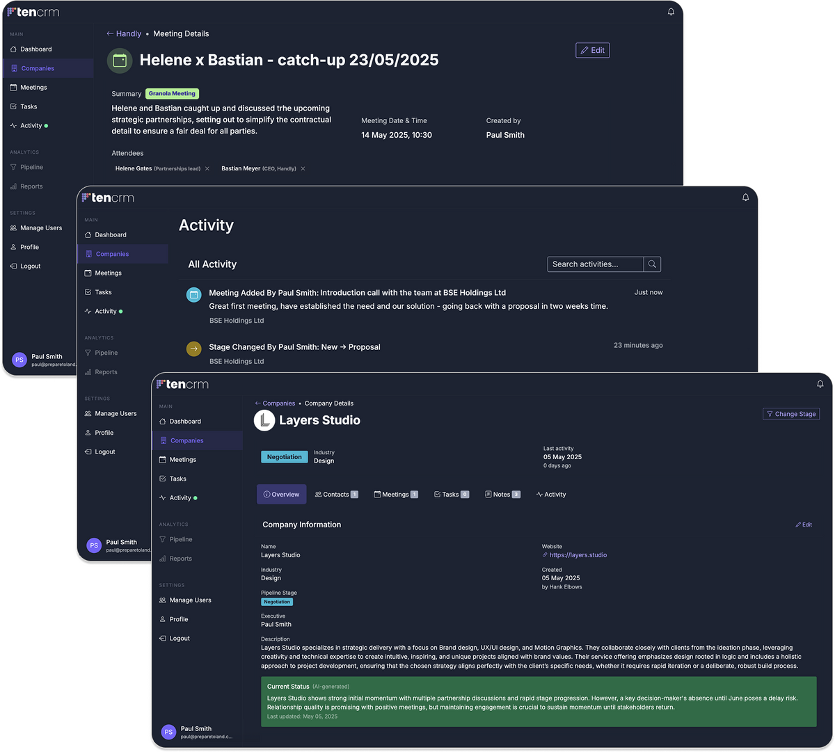 ten CRM detail